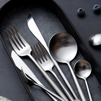 Premium Matte Flatware Set - Set of 3 | Substantial Weight and Elegant Matte Finish