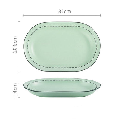 Comic Style Handcrafted Ceramic Dinnerware Set | Unique 2D Aesthetic. 4 Colors Available