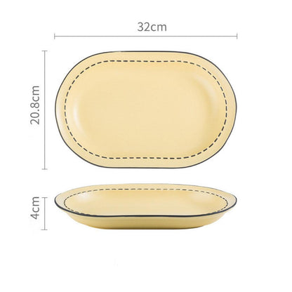 Comic Style Handcrafted Ceramic Dinnerware Set | Unique 2D Aesthetic. 4 Colors Available