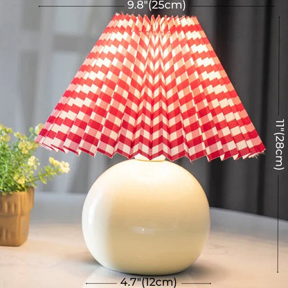 Nordic Ceramic Pleated Table Lamp