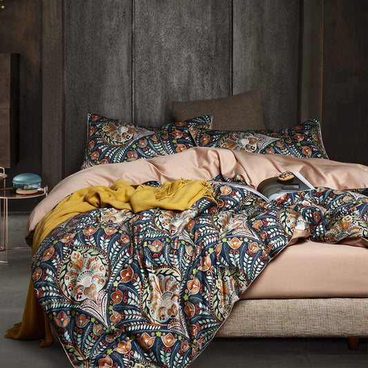 Bohemian Paisley Floral Duvet Cover