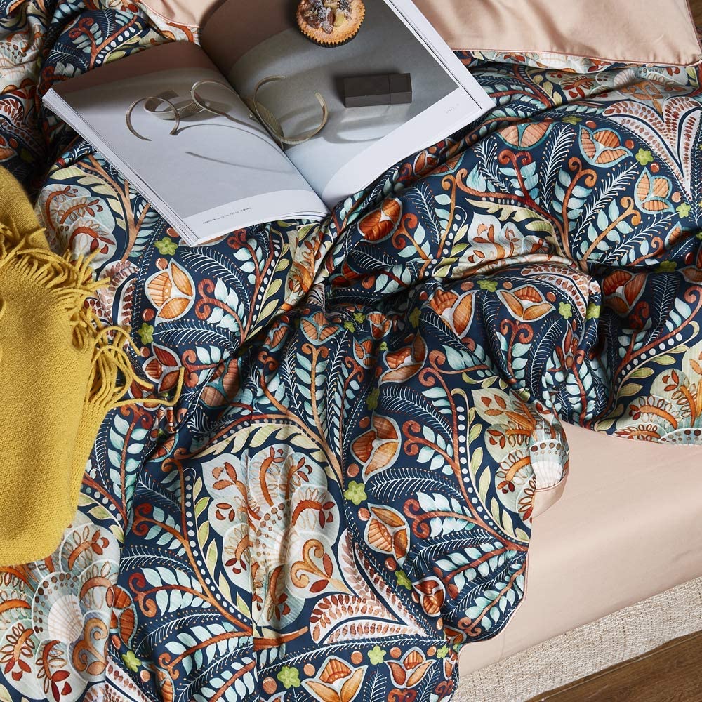 Bohemian Paisley Floral Duvet Cover