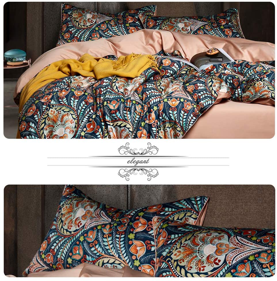 Bohemian Paisley Floral Duvet Cover