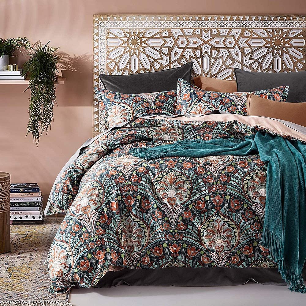 Bohemian Paisley Floral Duvet Cover