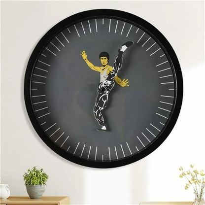 Bruce Lee Kung Fu Wall Clock