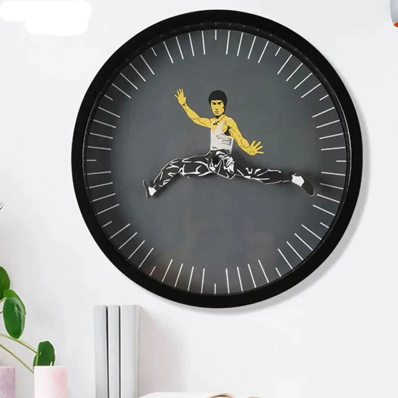 Bruce Lee Kung Fu Wall Clock