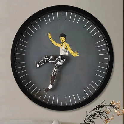 Bruce Lee Kung Fu Wall Clock