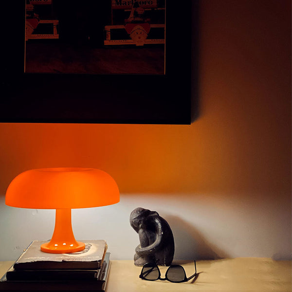 Cool Retro Orange Mushroom Lamp