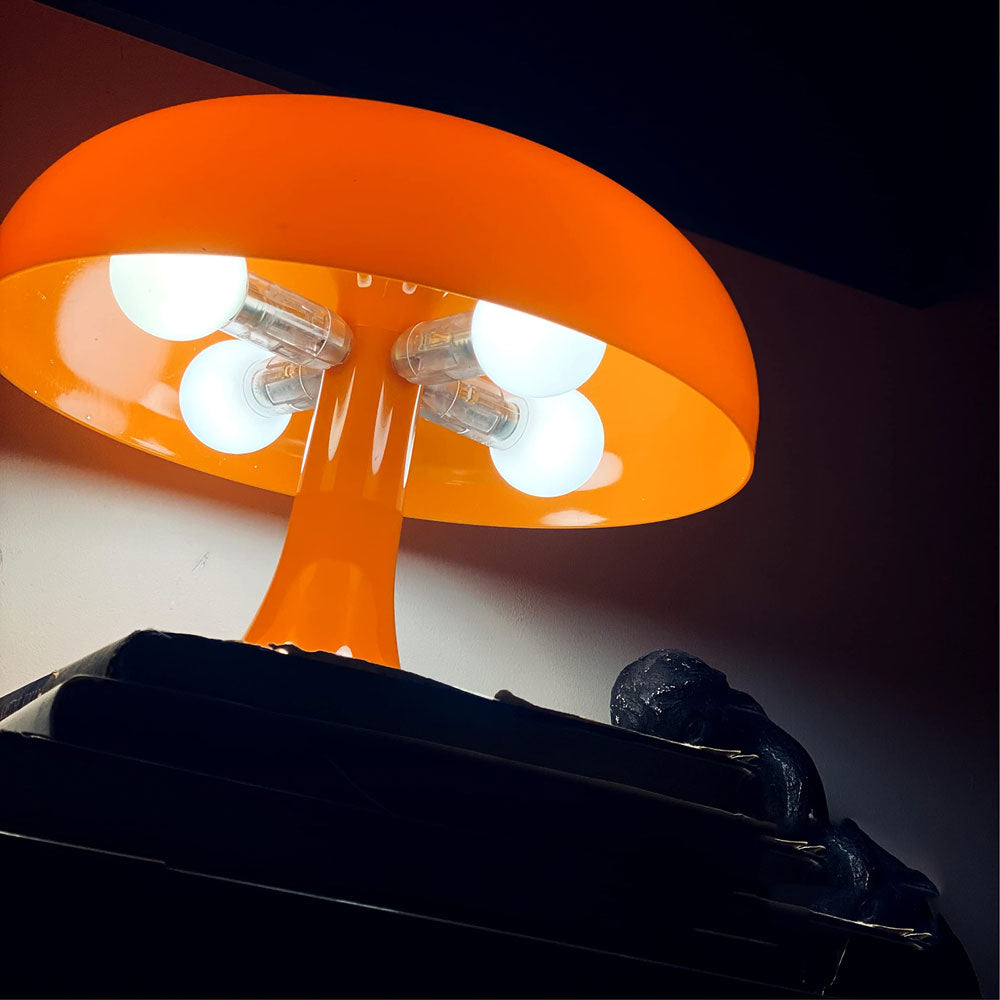 Cool Retro Orange Mushroom Lamp