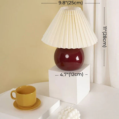 Nordic Ceramic Pleated Table Lamp