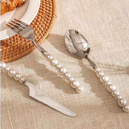 Europe Silver Pearl Cutlery Set