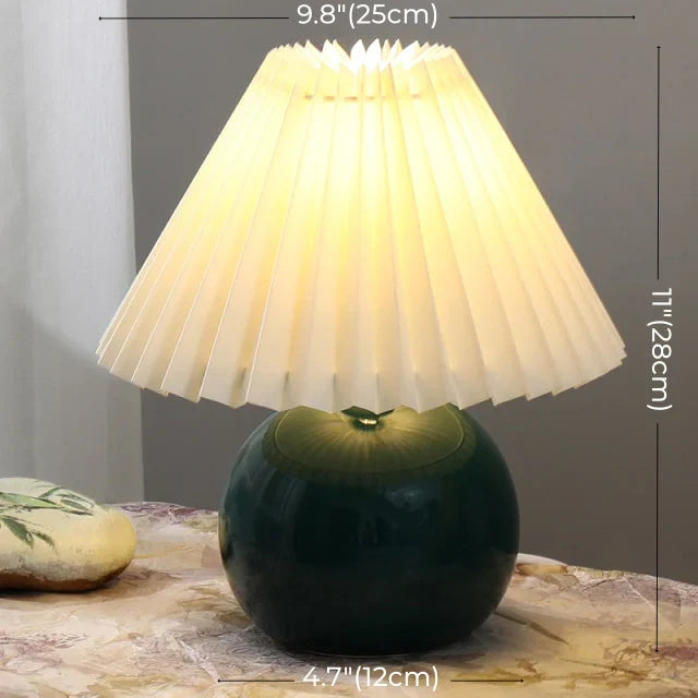 Nordic Ceramic Pleated Table Lamp