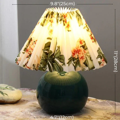 Nordic Ceramic Pleated Table Lamp