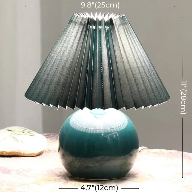 Nordic Ceramic Pleated Table Lamp