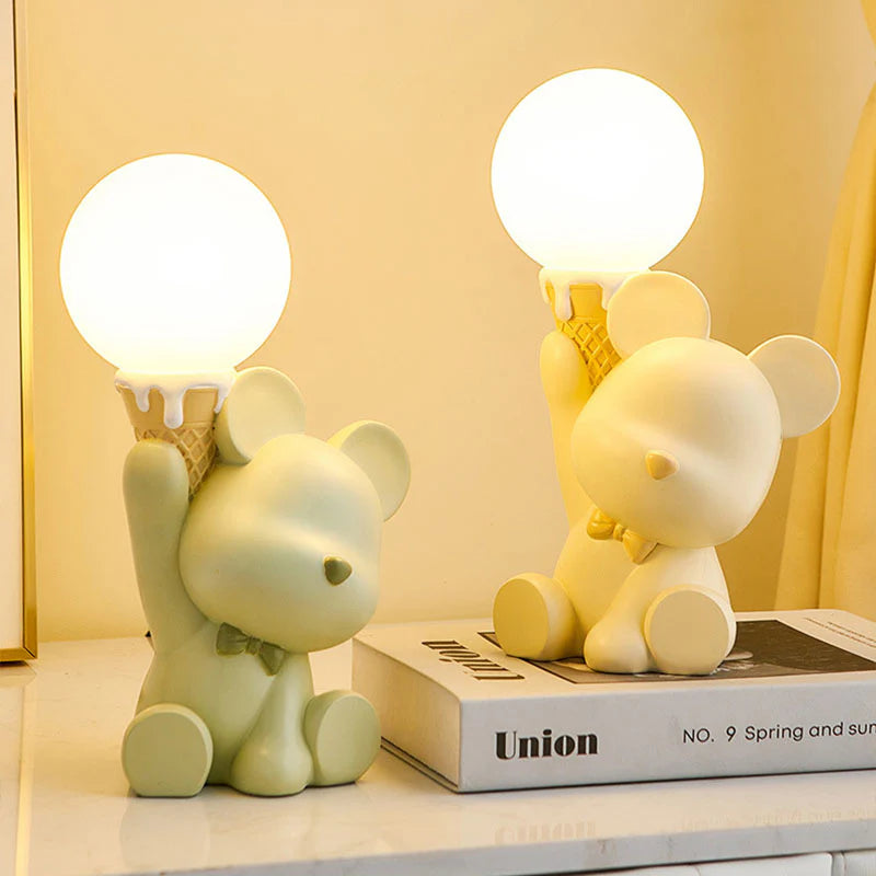 Ice Cream Bear Night Light Decor