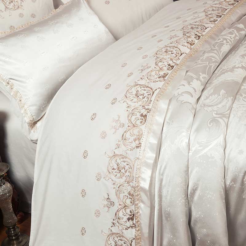 Luxury Silky Satin Jacquard Duvet Cover