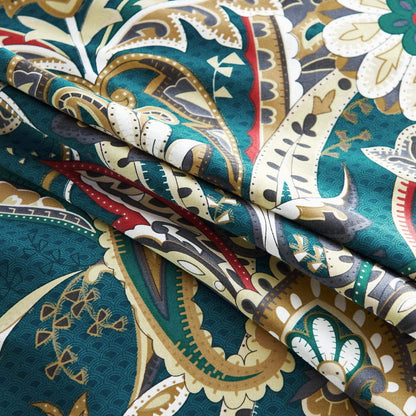 Luxury Paisley Egyptian Cotton Teal Boho Duvet Cover