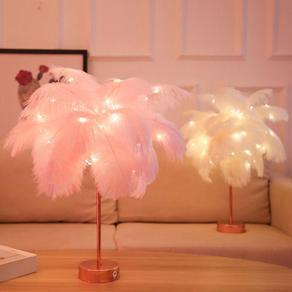 Modern Romantic Feather Table Lamp