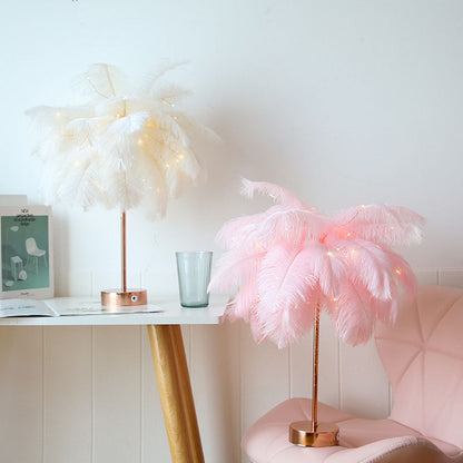 Modern Romantic Feather Table Lamp