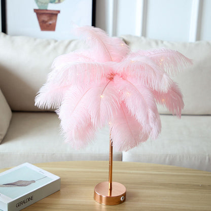 Modern Romantic Feather Table Lamp