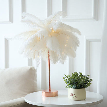 Modern Romantic Feather Table Lamp