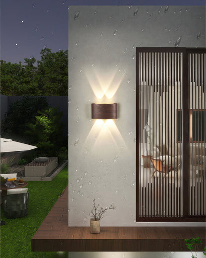 Woodgrain Sconce Outdoor Wall Light