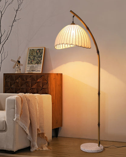 Marble Base Bamboo Floor Lamps