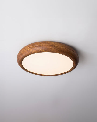 Walnut Color Modern Bedroom Ceiling Lamp