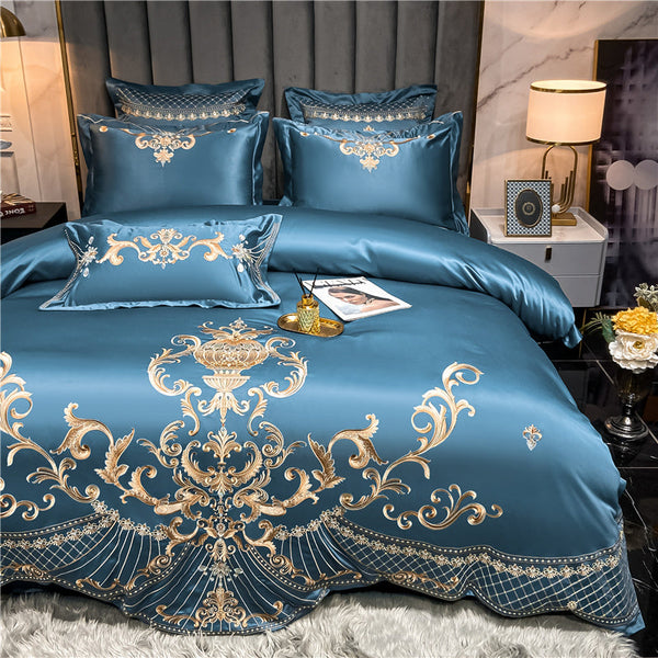 OZMUNDO Egyptian Cotton Embroidered Bedding Set