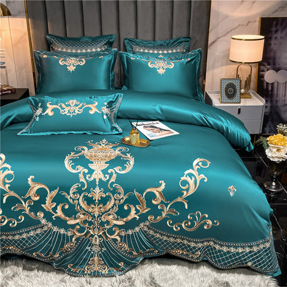 OZMUNDO Egyptian Cotton Embroidered Bedding Set