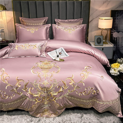 OZMUNDO Egyptian Cotton Embroidered Bedding Set