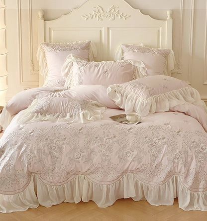 Pink French Duvet Cover