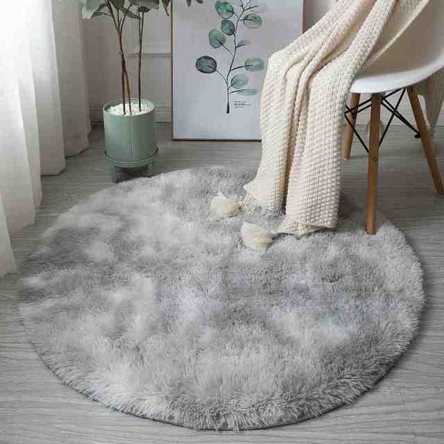 Ultra Soft Fluffy Round Rainbow Rugs