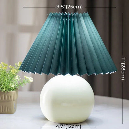 Nordic Ceramic Pleated Table Lamp