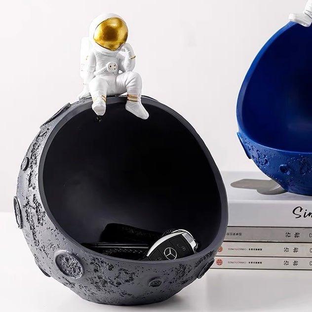 Astronaut Planet Decor Piece with Built-in Night Light | Resilient Resin Material with Anti-Slip Base