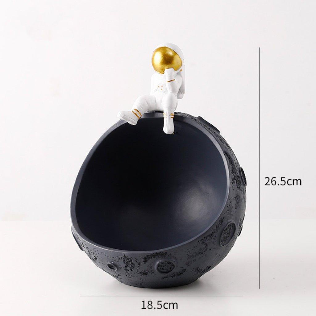 Astronaut Planet Decor Piece with Built-in Night Light | Resilient Resin Material with Anti-Slip Base