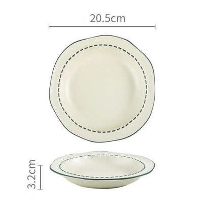 Comic Style Handcrafted Ceramic Dinnerware Set | Unique 2D Aesthetic. 4 Colors Available