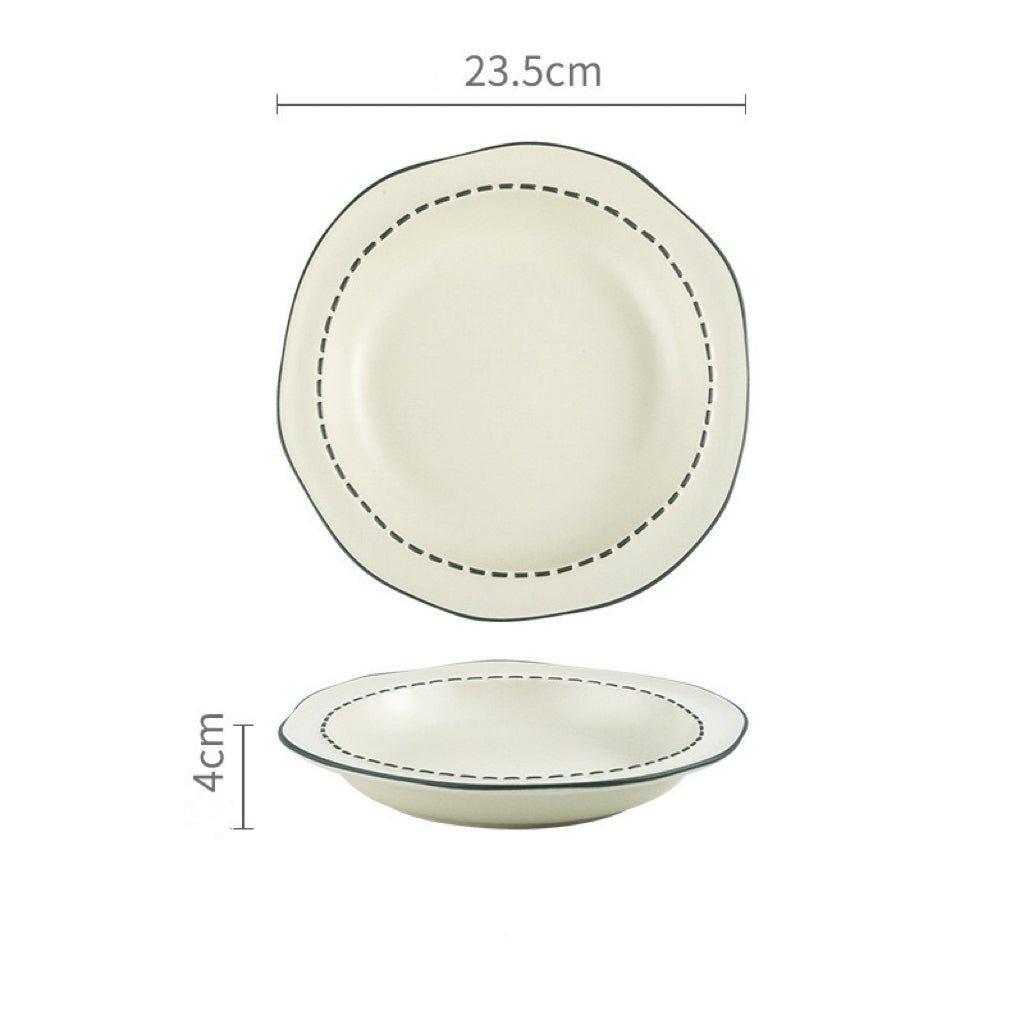 Comic Style Handcrafted Ceramic Dinnerware Set | Unique 2D Aesthetic. 4 Colors Available