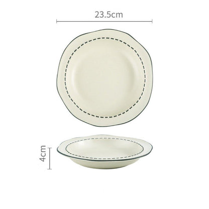 Comic Style Handcrafted Ceramic Dinnerware Set | Unique 2D Aesthetic. 4 Colors Available