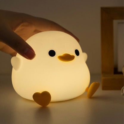 DoDo Duck Tap-on Night Light | Soft Silicone. USB Charging | Perfect Gift Ideas