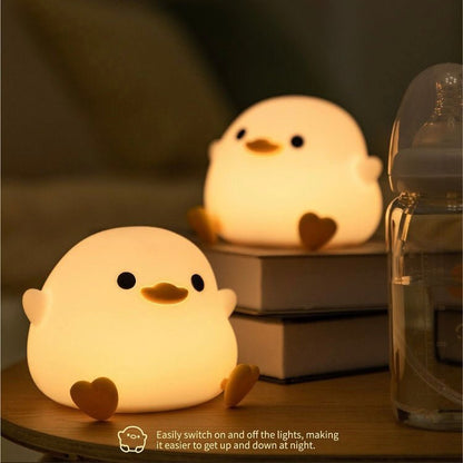 DoDo Duck Tap-on Night Light | Soft Silicone. USB Charging | Perfect Gift Ideas