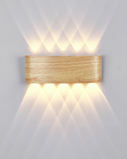 Woodgrain Sconce Outdoor Wall Light