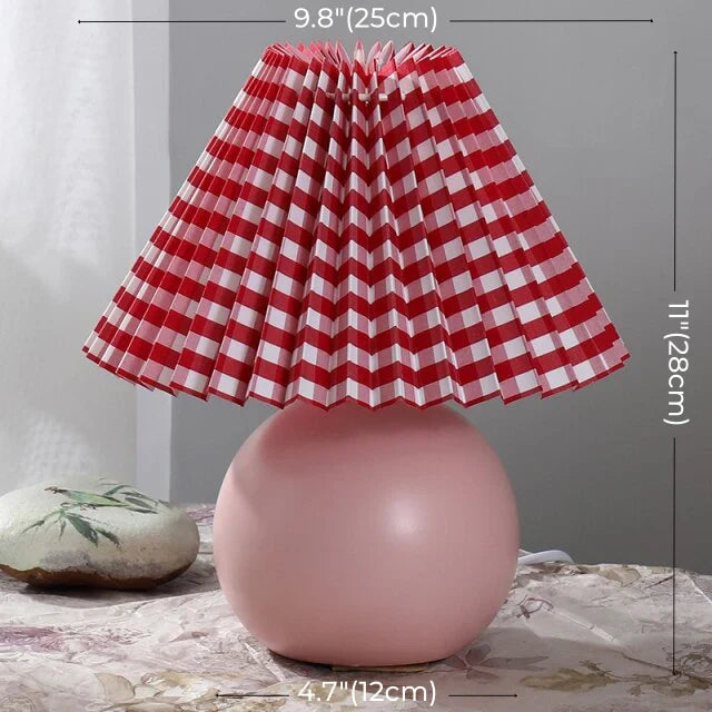 Nordic Ceramic Pleated Table Lamp