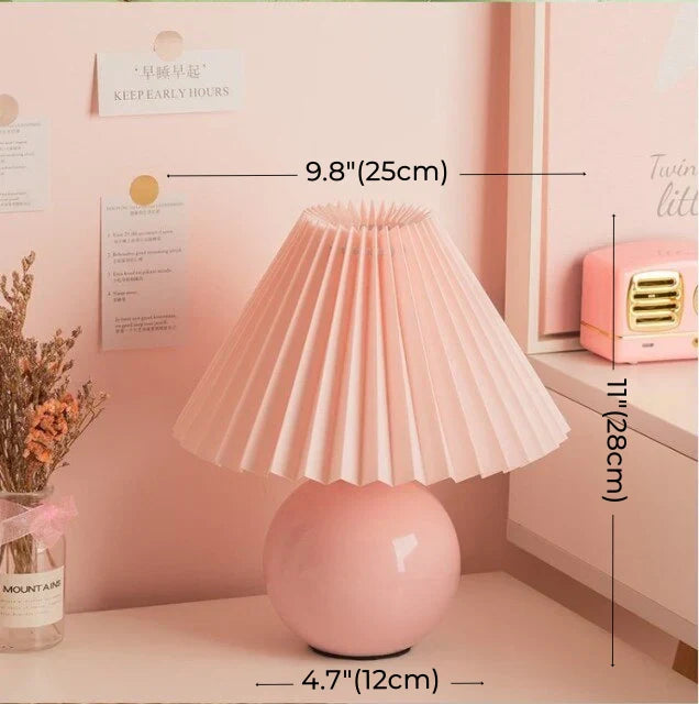 Nordic Ceramic Pleated Table Lamp