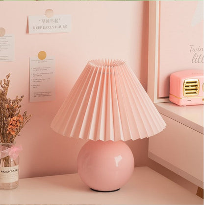 Nordic Ceramic Pleated Table Lamp