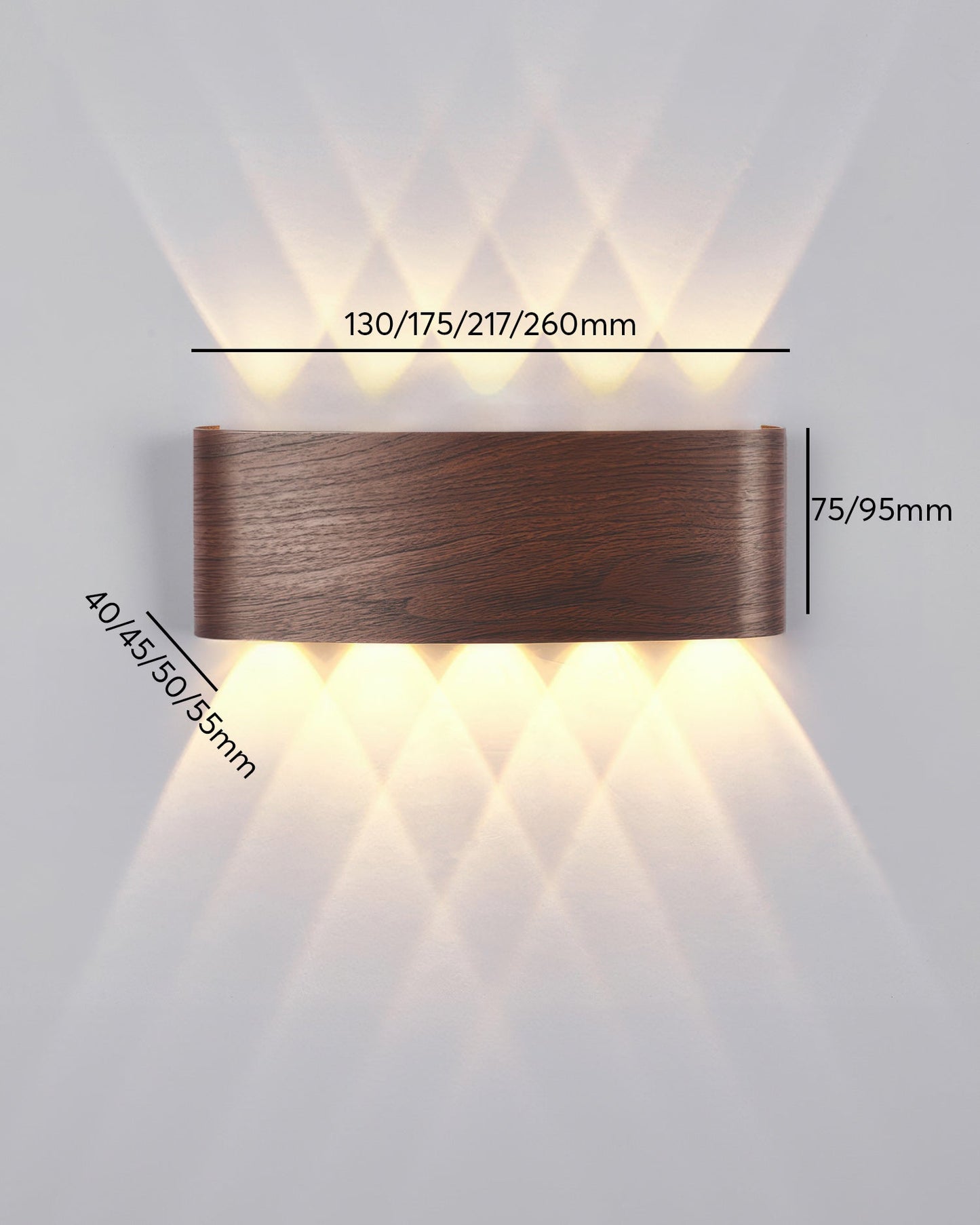 Woodgrain Sconce Outdoor Wall Light